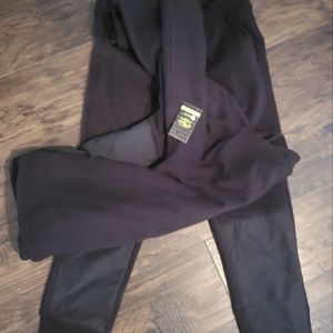 Athletic Works Tech Fleece Jogging Suit Pants Jacket Jog Outfit Set Black Boys